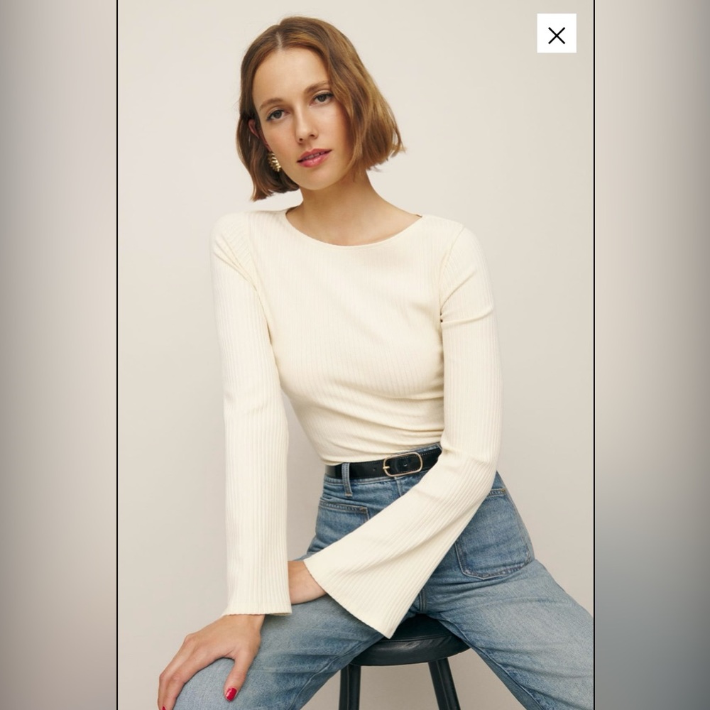 NWT Reformation Miller Knit (size S, color: sugar/cream)